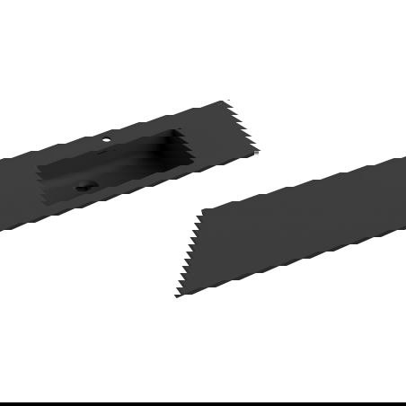 Mexen Otis countertop basin right 141 x 46.5 cm, matte black - 25181471P