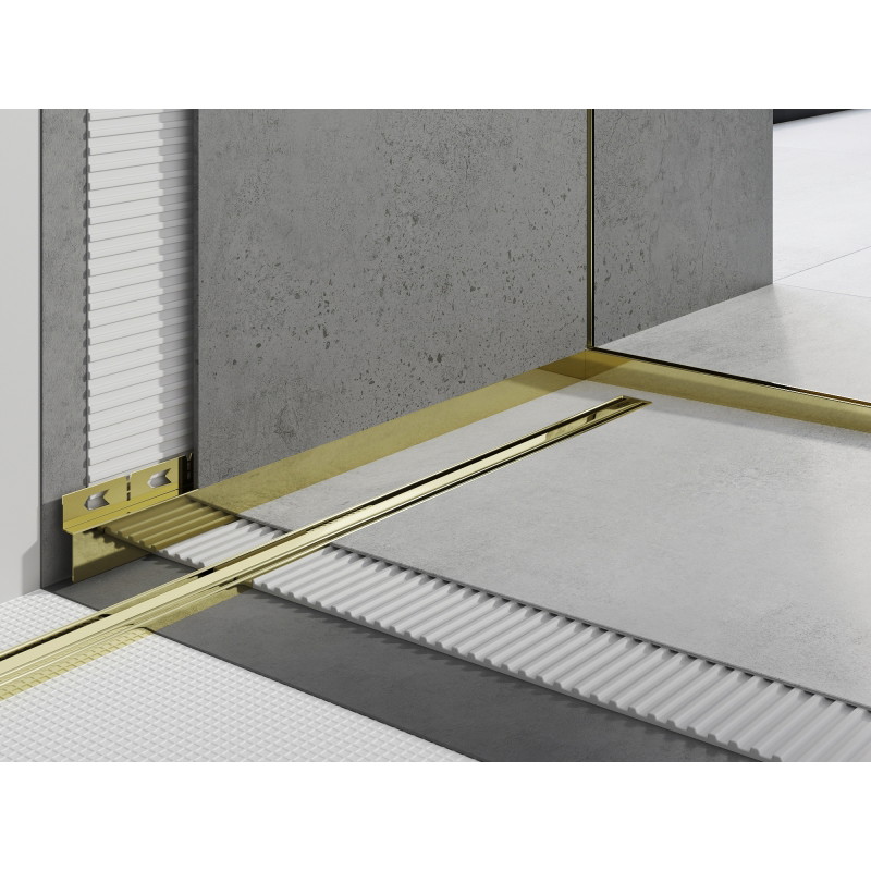 Mexen Line-B frontal shower tray strip 180 cm, gold - 185003180U