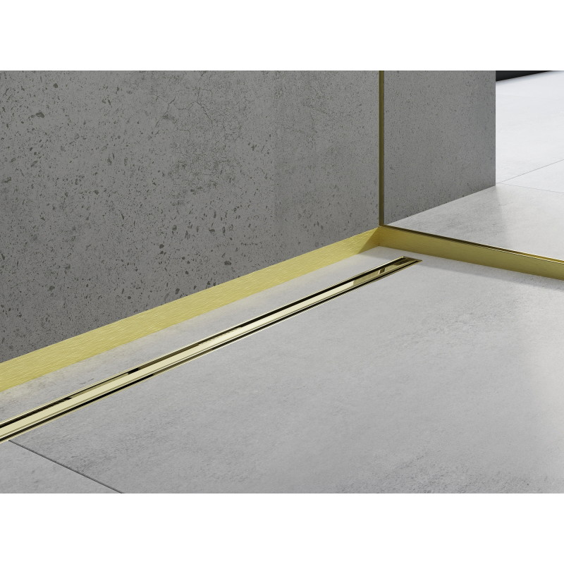 Mexen Line-B front shower strip 180 cm, brushed gold - 185503180U
