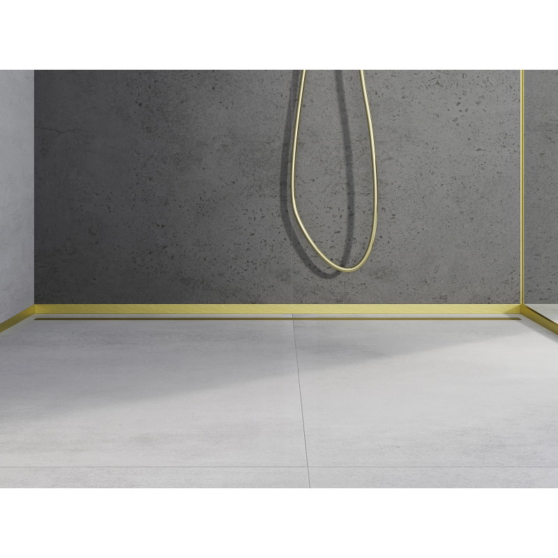 Mexen Line-B front shower strip 180 cm, brushed gold - 185503180U