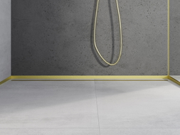 Mexen Line-B front shower strip 180 cm, brushed gold - 185503180U