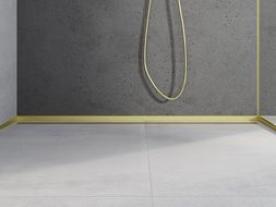 Mexen Line-B front shower tray strip 180 cm, brushed gold - 185503180U