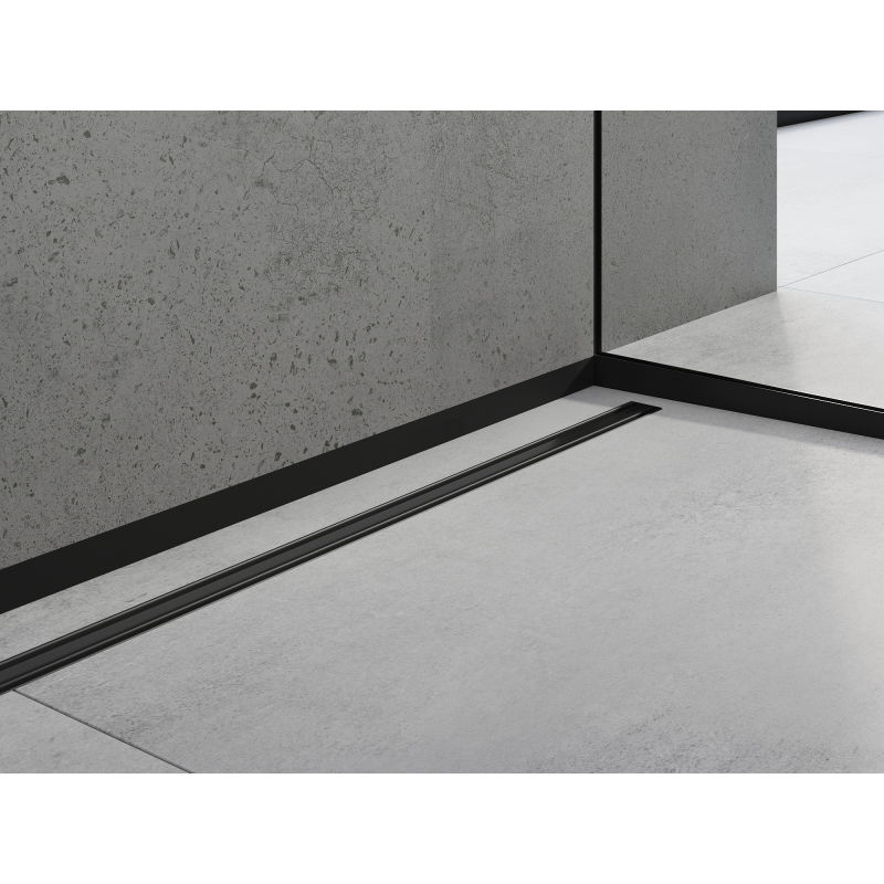 Mexen Line-B front shower trim 130 cm, black - 187003130U