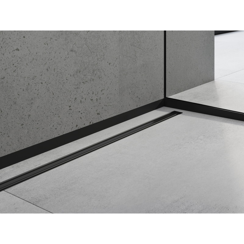 Mexen Line-B front shower tray strip 180 cm, black - 187003180U