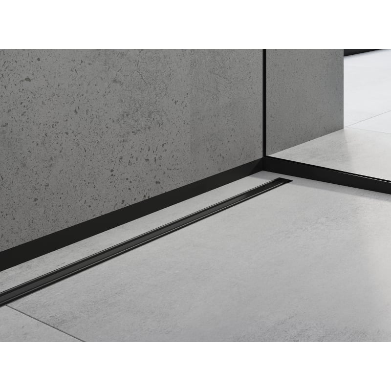 Mexen Line-B shower tray front trim 180 cm, black - 187003180U