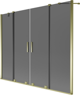 Mexen Velar Duo 2-wing sliding bathtub screen 170 x 150 cm, graphite, gold - 896-170-000-42-50