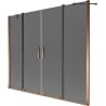 Mexen Velar Duo 2-wing sliding bath screen 170 x 150 cm, graphite, rose gold - 896-170-000-42-60
