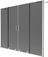 Mexen Velar Duo 2-panel Sliding Bath Screen 170 x 150 cm, Graphite, Brushed Nickel - 896-170-000-42-97