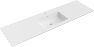 Mexen Otis countertop basin 161 x 46.5 cm, matte white - 25181601