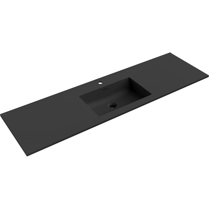 Mexen Otis countertop recessed sink 161 x 46.5 cm, matte black - 25181671