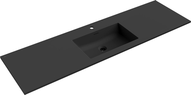 Mexen Otis countertop recessed sink 161 x 46.5 cm, matte black - 25181671