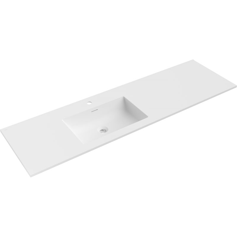 Mexen Otis built-in countertop sink left 161 x 46.5 cm, white matte - 25181601L