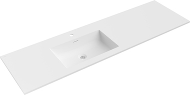 Mexen Otis built-in countertop sink left 161 x 46.5 cm, white matte - 25181601L