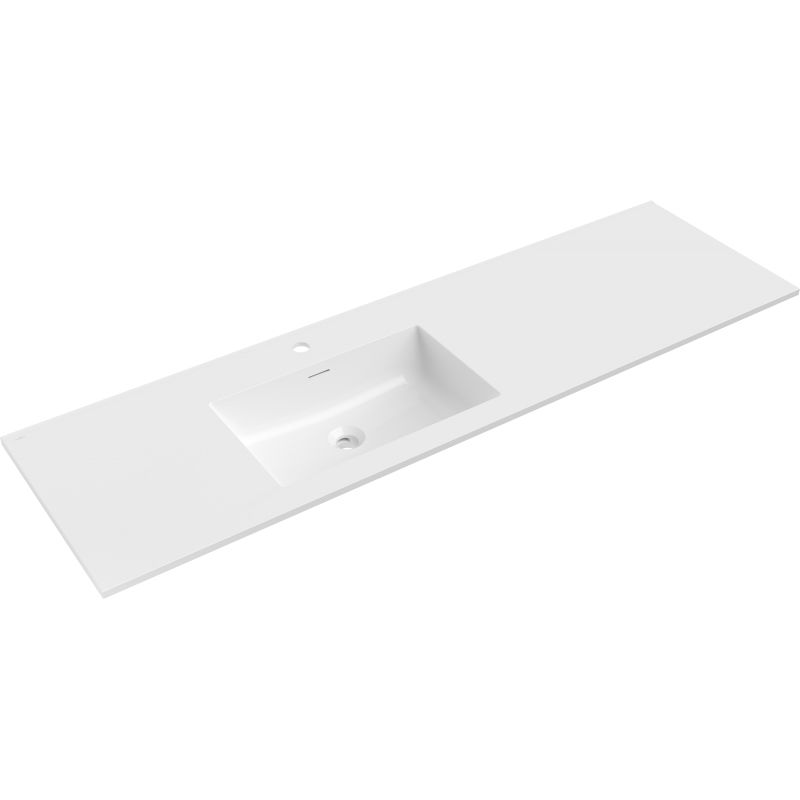 Mexen Otis countertop sink left 161 x 46.5 cm, white gloss - 25181600L