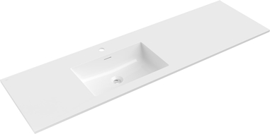 Mexen Otis countertop washbasin left 161 x 46.5 cm, white gloss - 25181600L