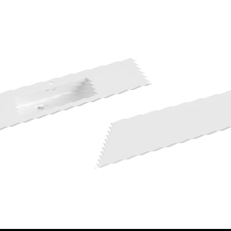 Mexen Otis countertop sink right 161 x 46.5 cm, white gloss - 25181600P