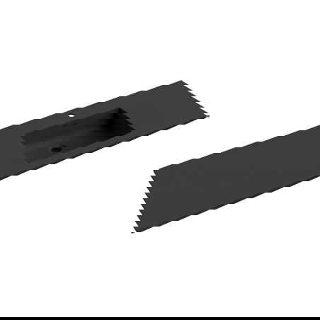 Mexen Otis countertop washbasin right 161 x 46.5 cm, black matte - 25181671P