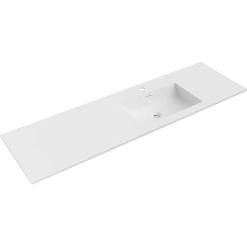 Mexen Otis countertop basin right 161 x 46.5 cm, white matte - 25181601P