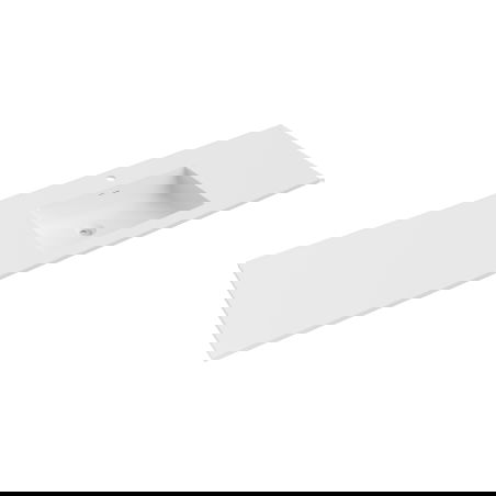 Mexen Otis countertop basin right 161 x 46.5 cm, white matte - 25181601P