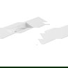 Mexen Otis countertop basin right 161 x 46.5 cm, white matte - 25181601P