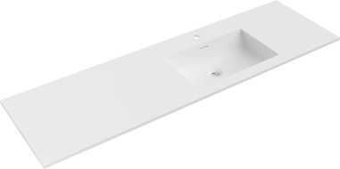 Mexen Otis countertop basin right 161 x 46.5 cm, white matte - 25181601P