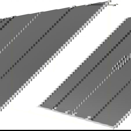 Mexen Velar Duo 2-panel sliding bath screen 180 x 150 cm, graphite, brushed nickel - 896-180-000-42-97
