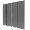 Mexen Velar Duo 2-panel sliding bath screen 190 x 150 cm, graphite, white - 896-190-000-42-20