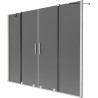 Mexen Velar Duo Bathtub Screen 2-Panel Sliding 190 x 150 cm, Graphite, Brushed Nickel - 896-190-000-42-97