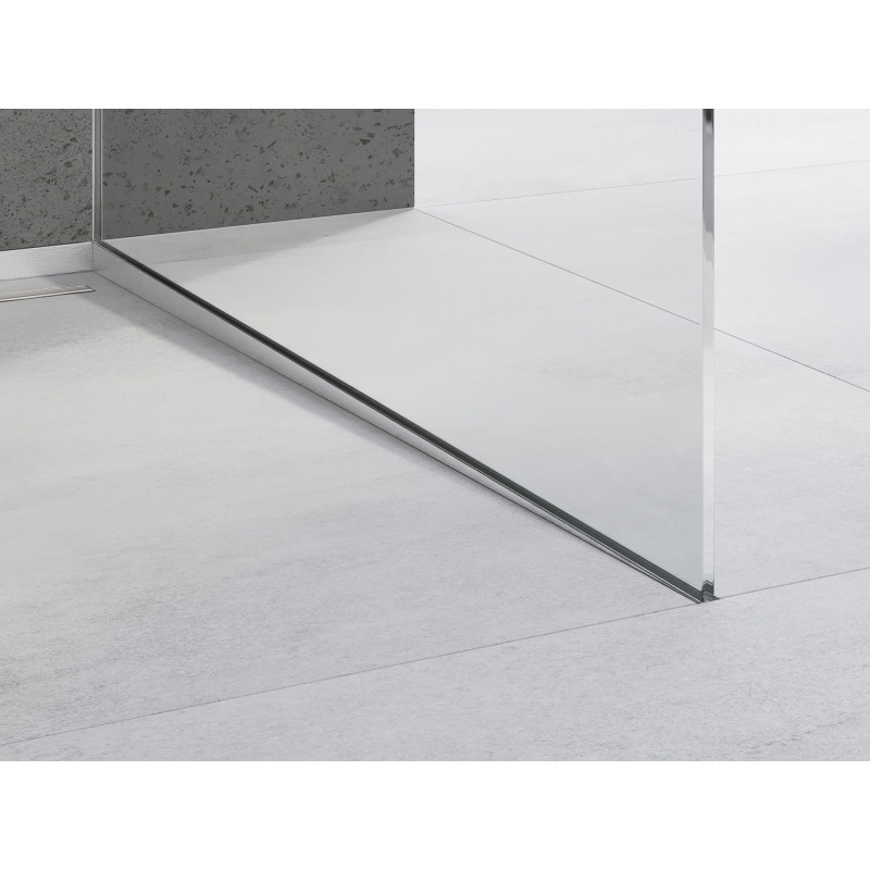 Mexen Line-B sloping strip for glass 120 cm right, inox - 181004120R