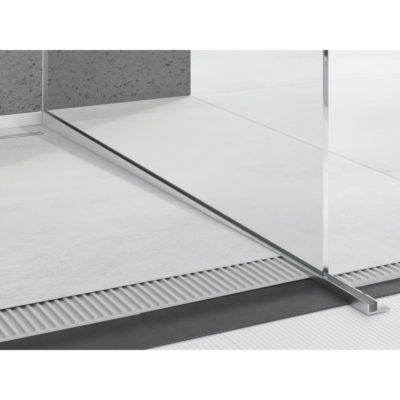 Mexen Line-B sloping strip for glass 120 cm right, inox - 181004120R