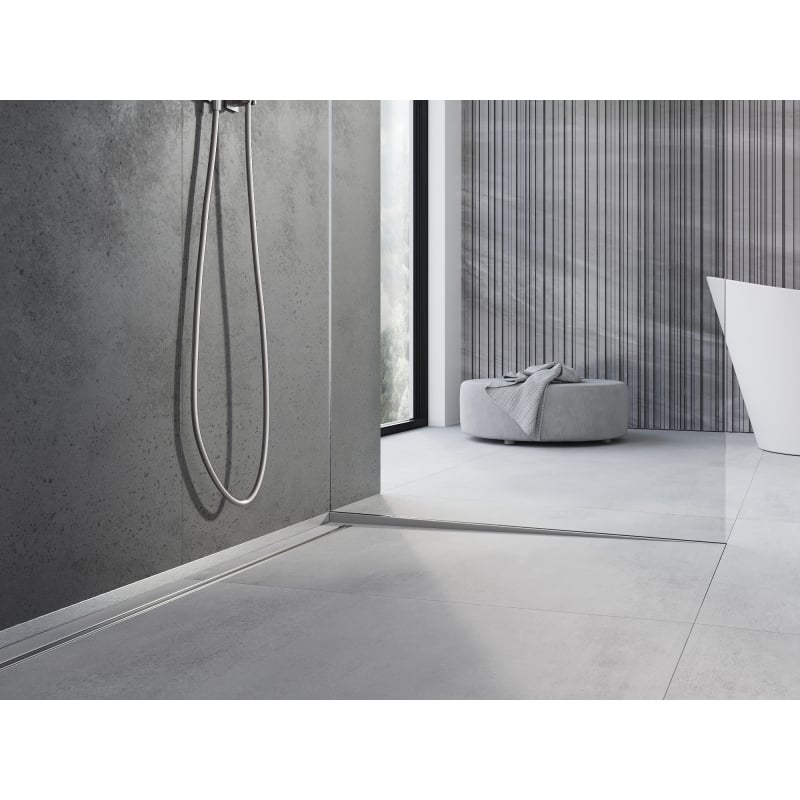 Mexen Line-B gradient strip for glass 180 cm right, inox - 181004180R