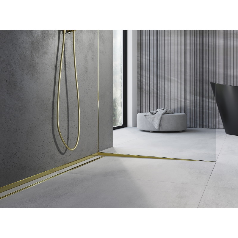 Mexen Line-B sloping strip for glass 120 cm right, gold - 185004120R