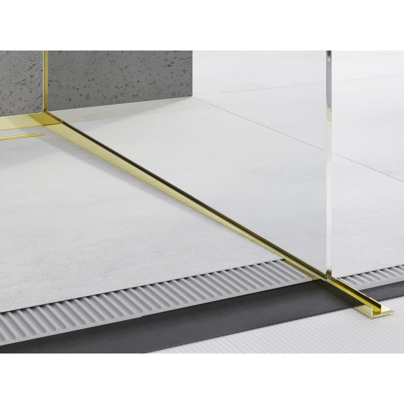 Mexen Line-B sloping strip for glass 120 cm right, gold - 185004120R
