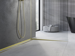Mexen Line-B sloping strip for glass 120 cm right, gold brushed - 185504120R