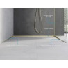 Mexen Line-B sloping strip for glass 120 cm right, gold brushed - 185504120R