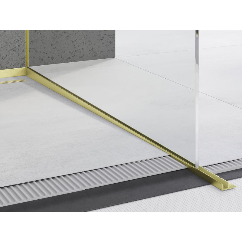 Mexen Line-B slope strip for glass 180 cm right, gold brush - 185504180R