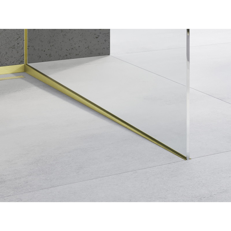 Mexen Line-B drainage strip for glass 180 cm right, brushed gold - 185504180R