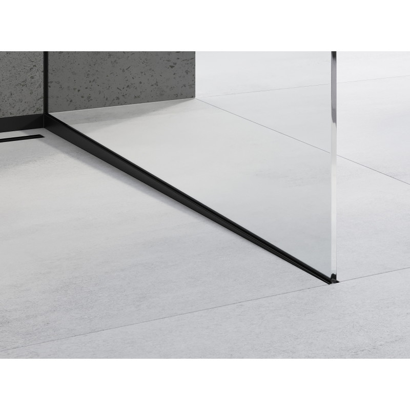 Mexen Line-B drip edge strip for glass 120 cm right, black - 187004120R
