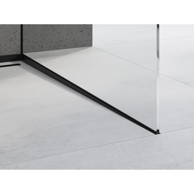 Mexen Line-B sloped strip for glass 120 cm right, black - 187004120R