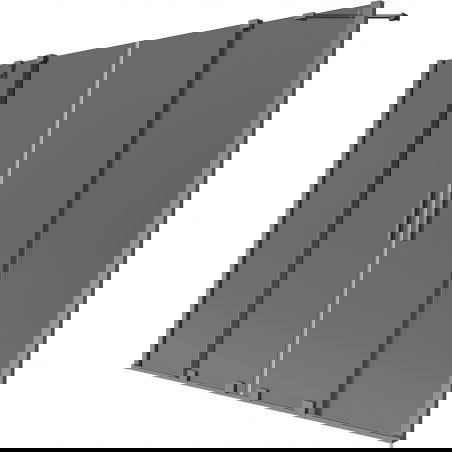 Mexen Velar Duo sliding bathtub screen 2-winged 200 x 150 cm, graphite, brushed gun gray - 896-200-000-42-66