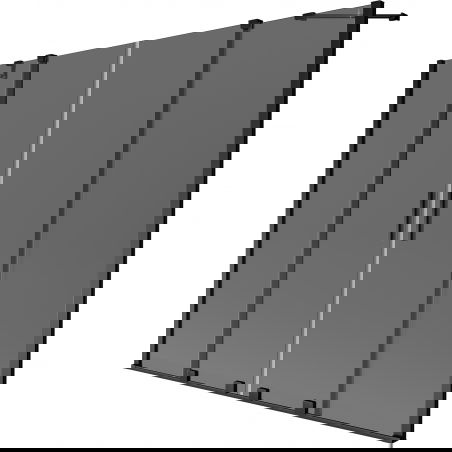 Mexen Velar Duo 2-wing bath screen sliding 200 x 150 cm, graphite, black - 896-200-000-42-70