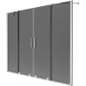 Mexen Velar Duo 2-panel sliding bath screen 200 x 150 cm, graphite, brushed nickel - 896-200-000-42-97
