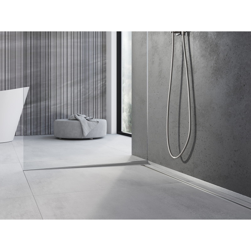 Mexen Line-B tapered trim for glass 120 cm left, inox - 181004120L