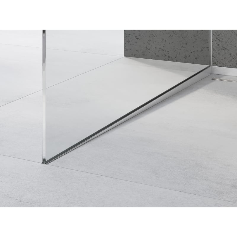 Mexen Line-B slope strip for glass 120 cm left, inox - 181004120L
