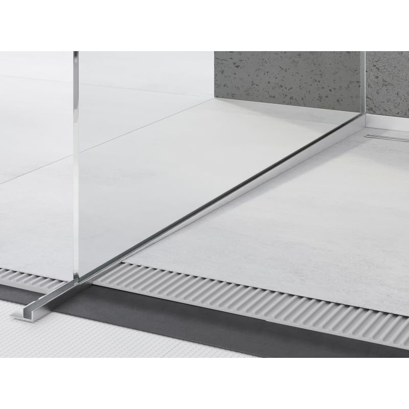 Mexen Line-B slope strip for glass 120 cm left, inox - 181004120L