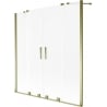 Mexen Velar Duo bath screen 2-wing sliding 140 x 150 cm, frost, gold - 896-140-000-32-50