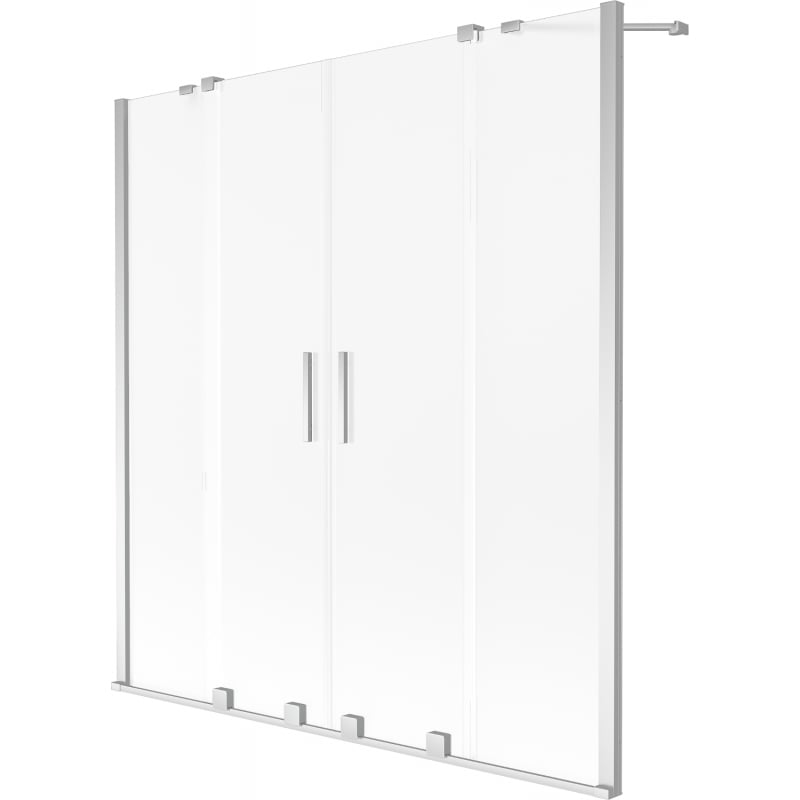 Mexen Velar Duo sliding bathtub screen, 2-wing, 140 x 150 cm, frost, chrome - 896-140-000-32-01