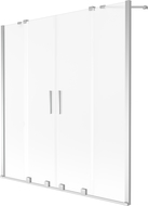 Mexen Velar Duo sliding bathtub screen, 2-wing, 140 x 150 cm, frost, chrome - 896-140-000-32-01