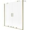 Mexen Velar Duo 2-wing sliding bath screen 140 x 150 cm, frost, brushed gold - 896-140-000-32-55