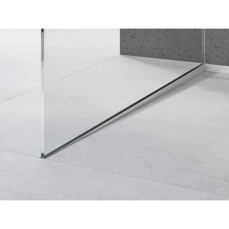 Mexen Line-B slope strip for glass 180 cm left, inox - 181004180L